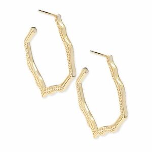 Kendra Scott Miku Hoop Gold Earrings - Discounted Shipping